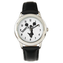 Cheerleader Silhouette Custom Watch