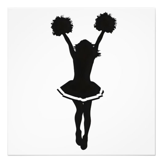 Cheerleader Silhouette Fotodruck (Vorne)