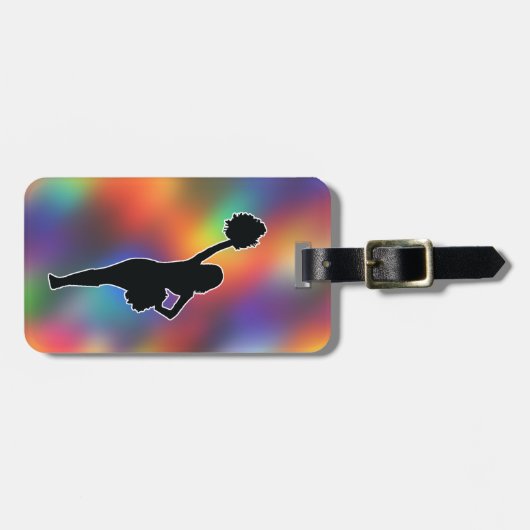 Cheerleader -- Silhouette image - Personalize Gepäckanhänger (Vorderseite horizontal)