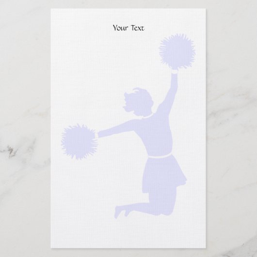 Cheerleader-Silhouette mit Poms auf Briefpapier (Vorderseite)
