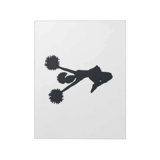 Cheerleader Silhouette Notizblock (Rotiert)