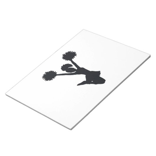 Cheerleader Silhouette Notizblock (angewinkelt)