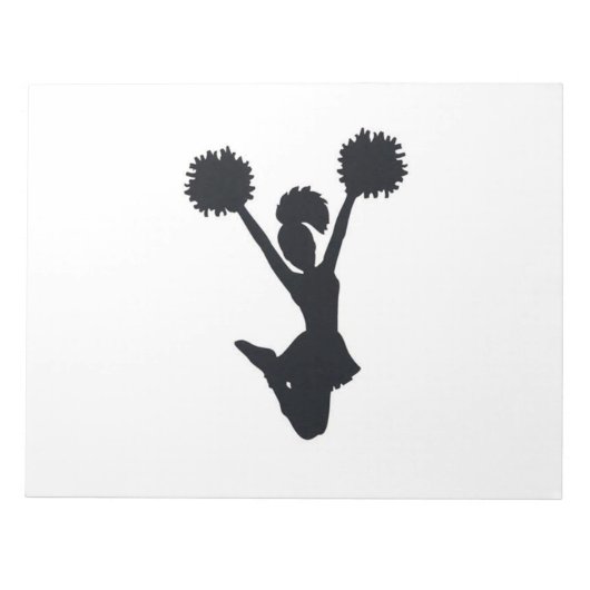 Cheerleader Silhouette Notizblock (Vorderseite)