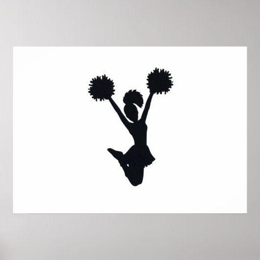 Cheerleader Silhouette Poster (Vorne)