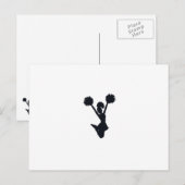 Cheerleader Silhouette Postkarte (Vorne/Hinten)