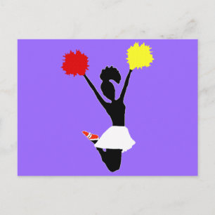 Cheerleader Silhouette Postkarte