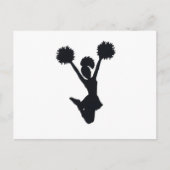 Cheerleader Silhouette Postkarte (Vorderseite)