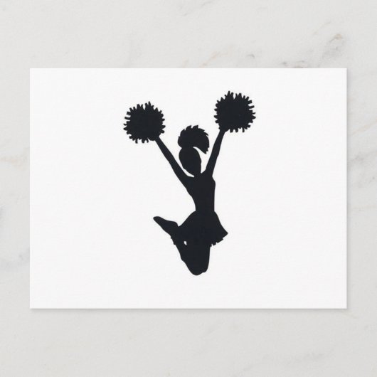 Cheerleader Silhouette Postkarte (Vorderseite)