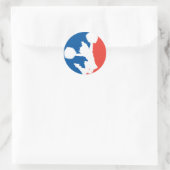 Cheerleader Silhouette Runder Aufkleber (Tasche)