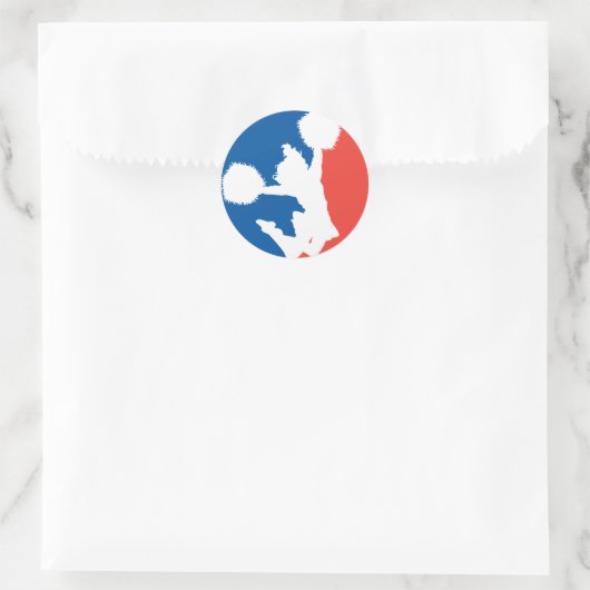 Cheerleader Silhouette Runder Aufkleber (Tasche)