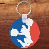 Cheerleader Silhouette Schlüsselanhänger (Vorderseite)