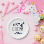 Cheerleader Silver and Navy Cheerday Pappteller (Party)