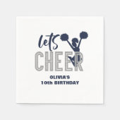 Cheerleader Silver and Navy Cheerday Serviette (Vorderseite)