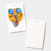 Cheerleader Skeleton Halloween Cheer Mama Girls Wo Ausweis (Front & Back)