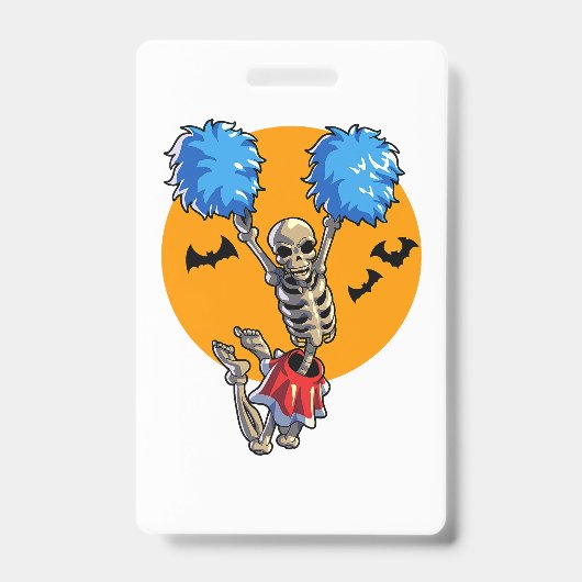 Cheerleader Skeleton Halloween Cheer Mama Girls Wo Ausweis (Front)