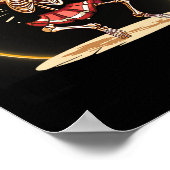 Cheerleader Skeleton Halloween Cheer Skeleton Che Poster (Ecke)