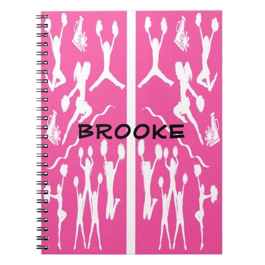 CHEERLEADER SPIRAL NOTEBOOK DESIGIGING WHITE AND P NOTIZBLOCK (Vorderseite)