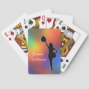 Cheerleader Sport-Thema personalisieren mit Namen Spielkarten