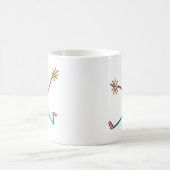 Cheerleader springende Stockfigur Kaffeetasse (Mittel)