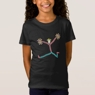 Cheerleader springende Stockfigur T-Shirt