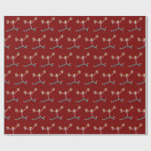 Cheerleader Springender Stockfigur Geschenkpapier (Flach)
