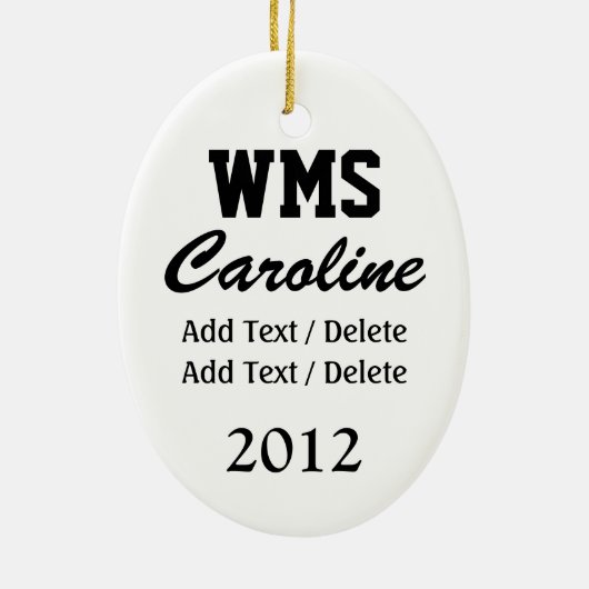 Cheerleader - SRF Keramik Ornament (Hinten)