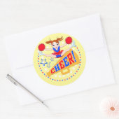 Cheerleader-Sticker Runder Aufkleber (Umschlag)