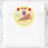 Cheerleader-Sticker Runder Aufkleber (Tasche)