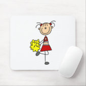 Cheerleader-Stickfigur-Mauspad Mousepad (Mit Mouse)
