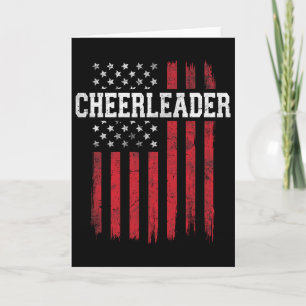 Cheerleader Stolz Amerikanische Flagge USA Patriot Karte