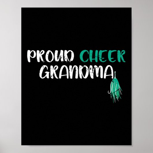 Cheerleader Stolz Cheer Oma Cheerleading Poster (Vorne)