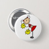 Cheerleader Strichmännchen Button (Vorne & Hinten)