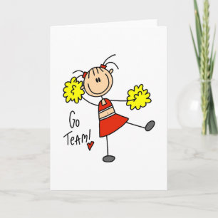 Cheerleader Strichmännchen Card Karte