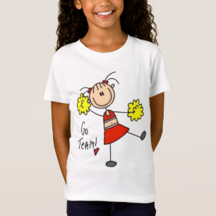 Cheerleader Strichmännchen Kid's T-Shirt