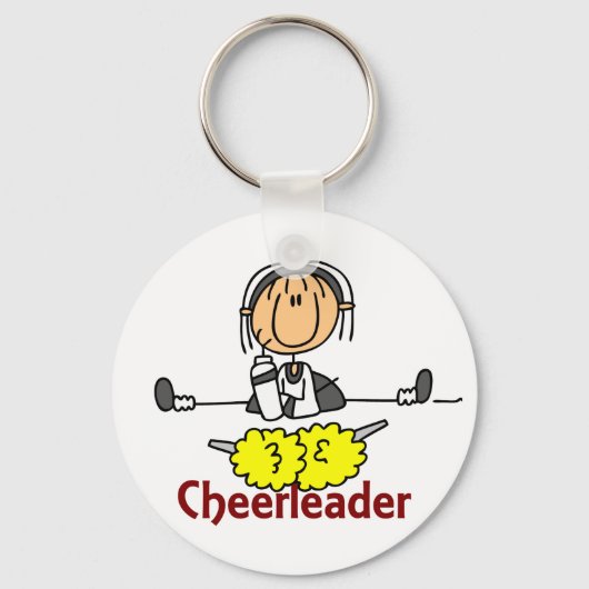 Cheerleader Strichmännchen Schlüsselanhänger (Vorderseite)