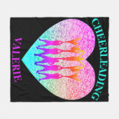 Cheerleader Stunt Pyramid Fleece Blanket (Vorderseite (Horizontal))