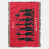 Cheerleader "Stunts Gotta Hit" Personalisiert Red Decke (Vorderseite Vertikal)