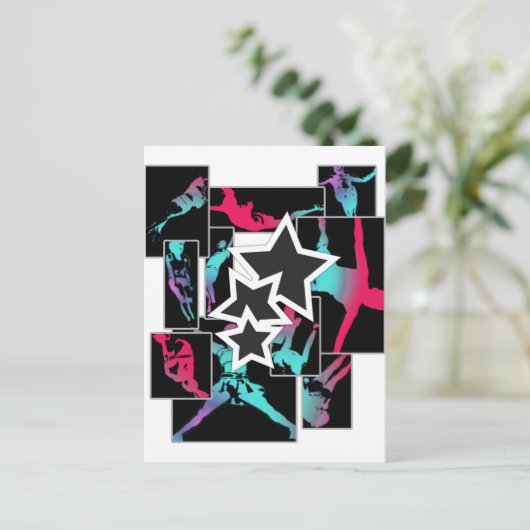 Cheerleader Stunts Postkarte (Stehend Vorderseite)