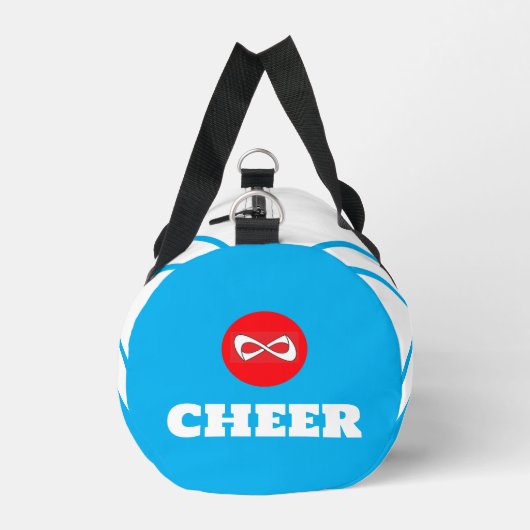 Cheerleader-Tasche, blau-weiß, Cheerleader Duffle Bag (Links)