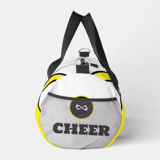 Cheerleader-Tasche, Gelb und schwarz Beigeschirr 1 Duffle Bag (Rechts)