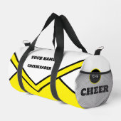 Cheerleader-Tasche, Gelb und schwarz Beigeschirr 1 Duffle Bag (Rechte Ecke)