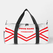 Cheerleader-Tasche, personalisieren Sie rot und we Duffle Bag (Rückseite)