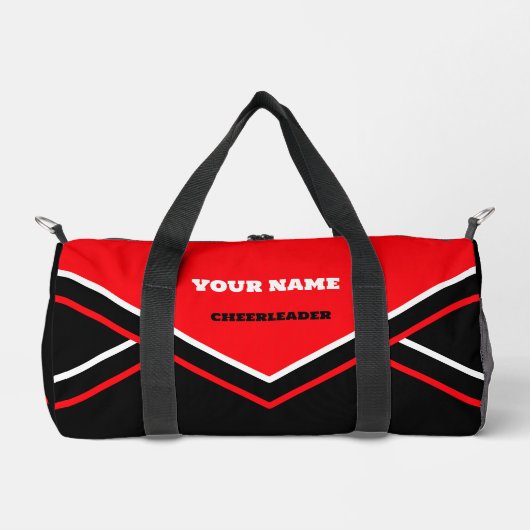 Cheerleader-Tasche, personalisieren Sie rot, weiß Duffle Bag (Vorderseite)