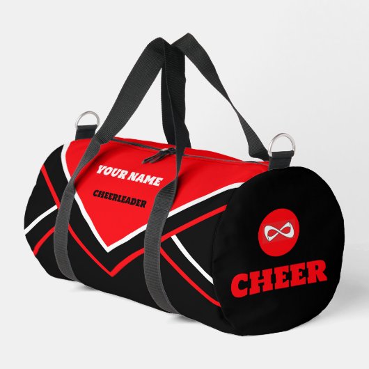 Cheerleader-Tasche, personalisieren Sie rot, weiß Duffle Bag (Linke Seite)