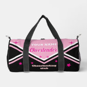 Cheerleader-Tasche, personalisiert pink, weiß & sc Duffle Bag (Vorderseite)