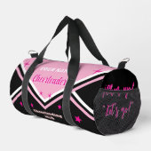 Cheerleader-Tasche, personalisiert pink, weiß & sc Duffle Bag (Rechte Ecke)