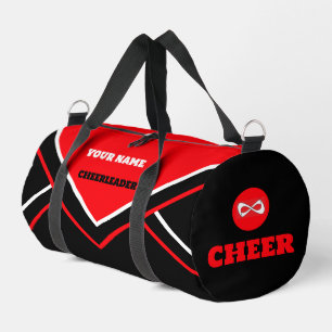 Cheerleader-Tasche, personalisiert rot, weiß & sch Duffle Bag
