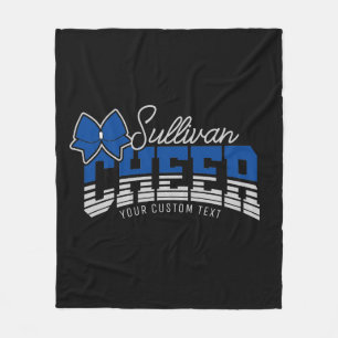 Cheerleader Team ADD NAME School Athlete Cheerlead Fleecedecke