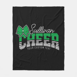 Cheerleader Team ADD NAME School Athlete Cheerlead Fleecedecke