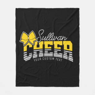 Cheerleader Team ADD NAME School Athlete Cheerlead Fleecedecke